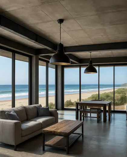 industrial apartment — main hall (beach)