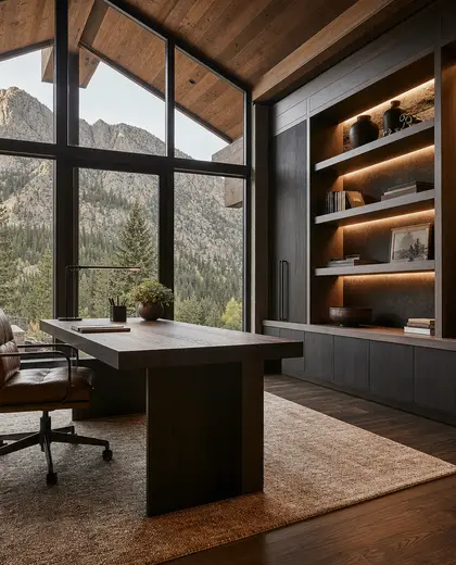 contemporary house — study (mountain)
