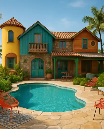 eclectic house — pool (beach)