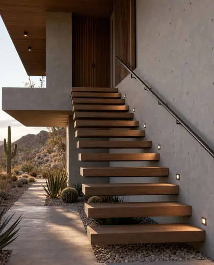 contemporary building — staircase (desert)