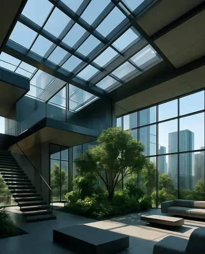 futuristic house — atrium (urban)