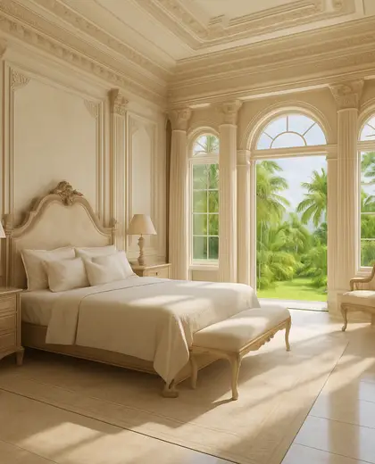 neoclassical building — master bedroom (tropical)