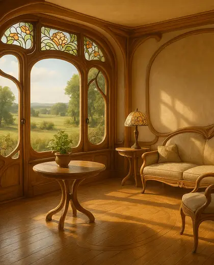 art nouveau home — room (rural)