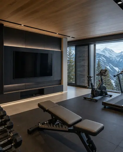 modern theater — home gym (alpine)