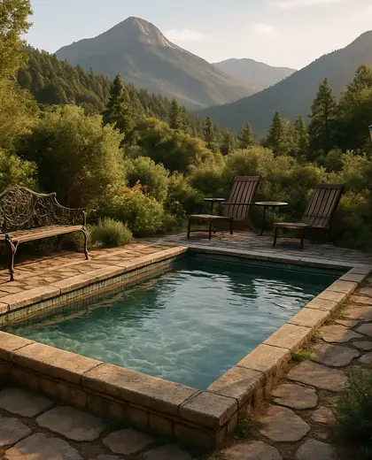 vintage backyard — pool (mountain)