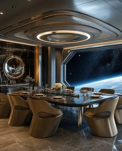 futuristic condo — formal dining room (space)
