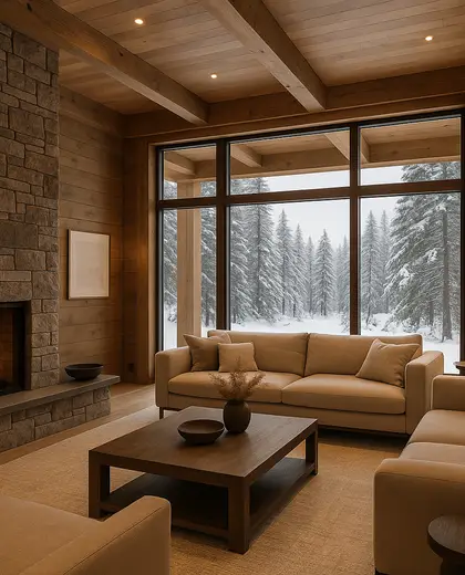 contemporary house — living room (alpine)