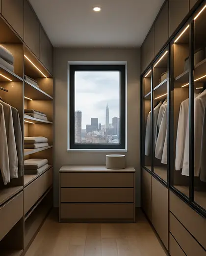 modern house — walk in closet (urban)