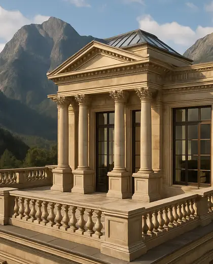 neoclassical office space — roof (mountain)