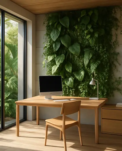 contemporary vertical garden — home office (tropical)