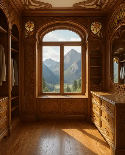 art nouveau house — walk in closet (mountain)