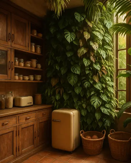 vintage vertical garden — pantry (tropical)