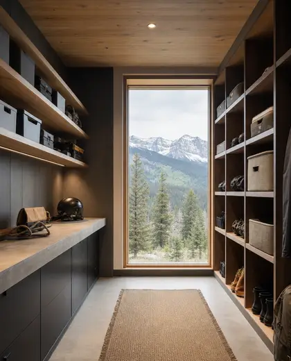contemporary home — storage room (mountain)