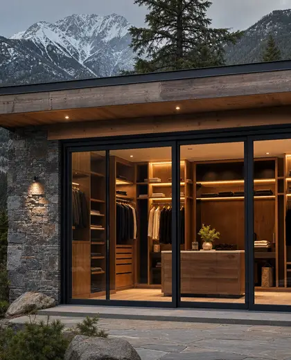contemporary facade — dressing room (mountain)