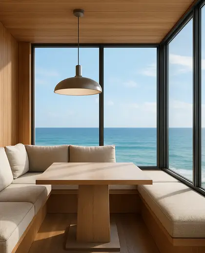 contemporary home — breakfast nook (ocean)