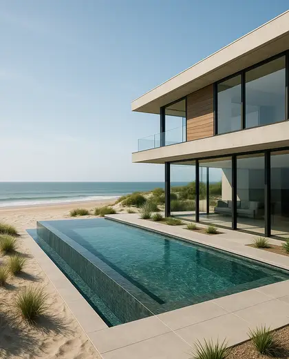 modern house — pool (beach)