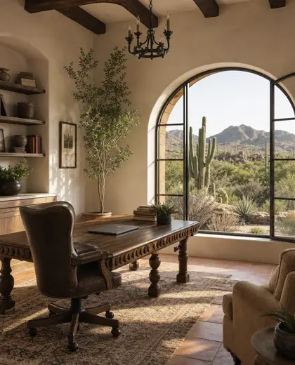 mediterranean house — home office (desert)