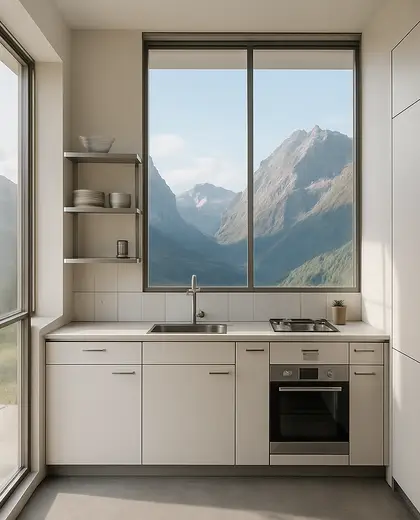bauhaus home — small kitchen (mountain)