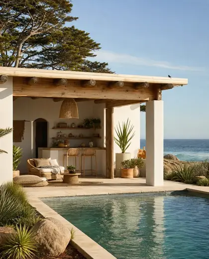 bohemian house — pool house (coastal)
