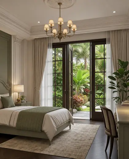 neoclassical garden — youth bedroom (tropical)