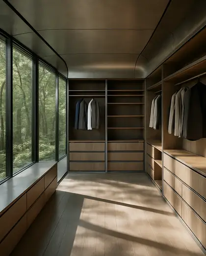 futuristic house — dressing room (forest)