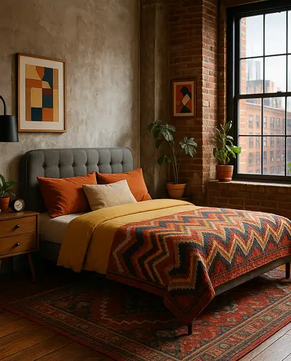 eclectic apartment — bedroom (urban)