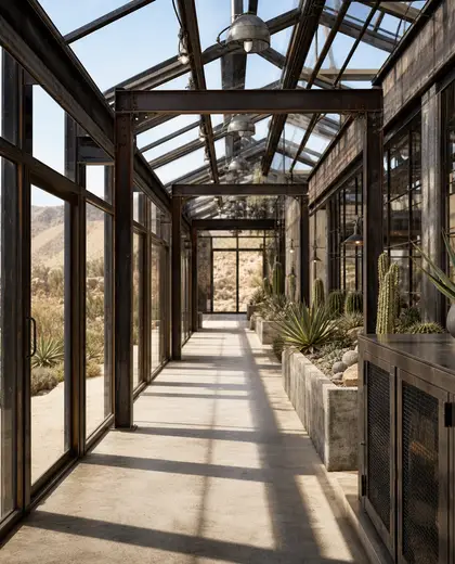 industrial greenhouse — hallway (desert)