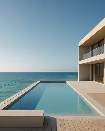 minimalist hotel — pool (ocean)