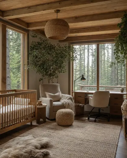 rustic office space — nursery (forest)