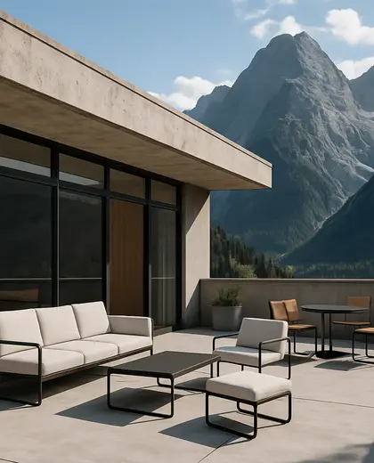 bauhaus penthouse — patio (mountain)