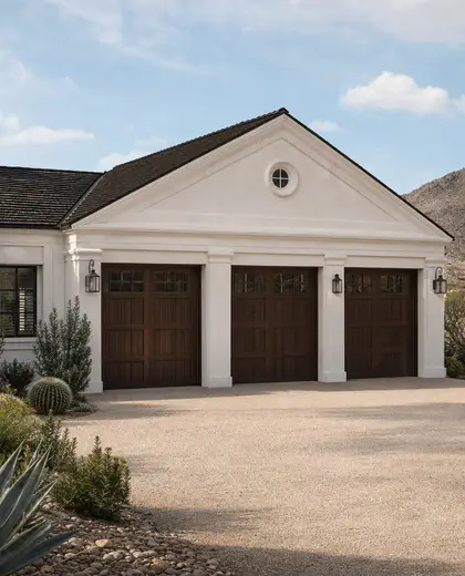 neoclassical farmhouse — garage (desert)
