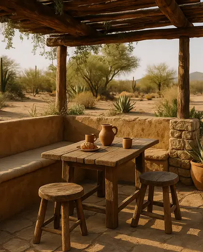 rustic garden — breakfast nook (desert)