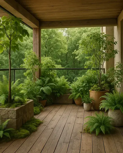 sustainable indoor garden — balcony (forest)