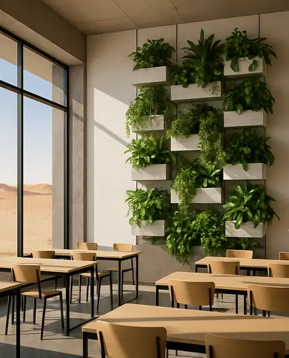 bauhaus vertical garden — training room (desert)