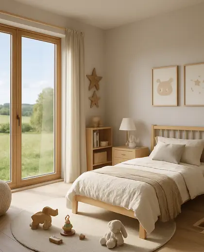 contemporary house — childrens bedroom (rural)