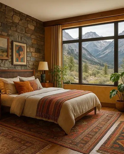 eclectic home — master bedroom (mountain)