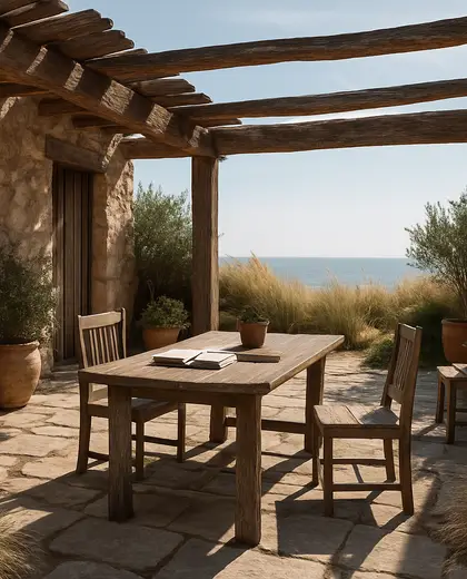 rustic yard — study (coastal)