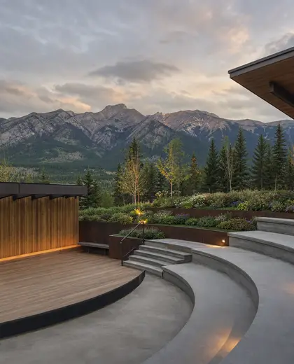 modern theater — raised garden bed (mountain)