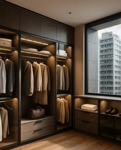 modern house — walk in closet (urban)