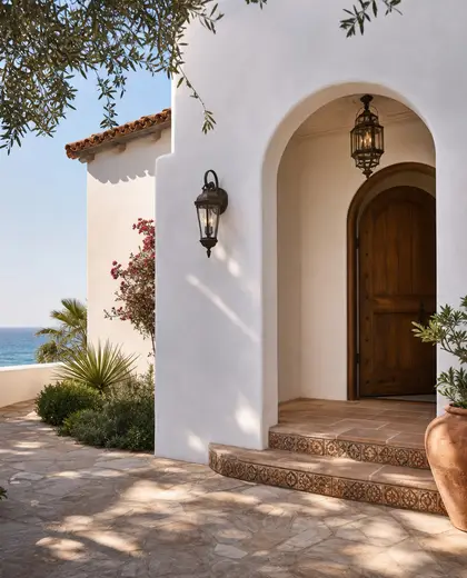 mediterranean house — entryway (coastal)