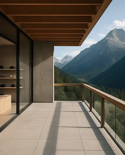 minimalist store — balcony (mountain)