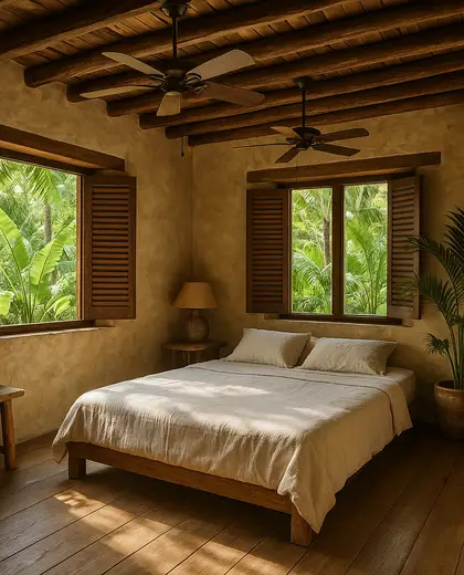 rustic house — bedroom (tropical)