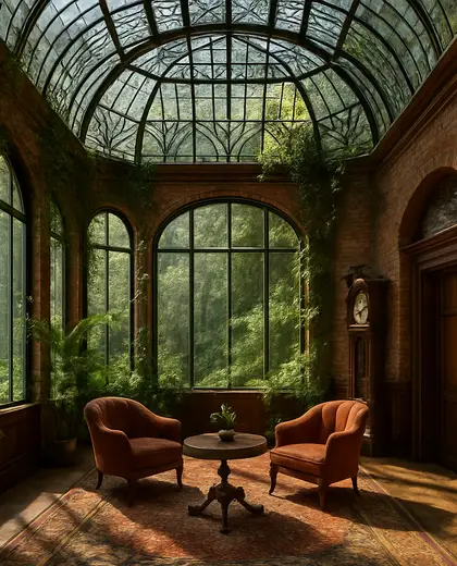 vintage penthouse — atrium (forest)