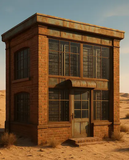vintage building — server room (desert)