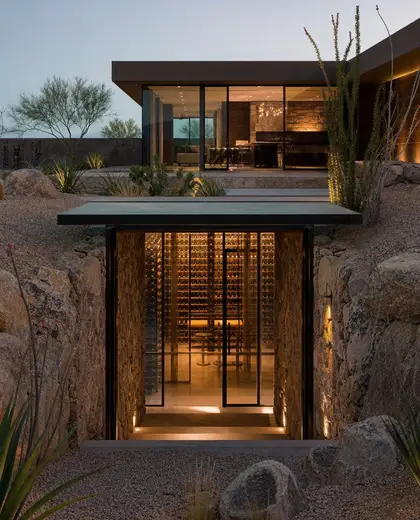 modern yard — wine cellar (desert)