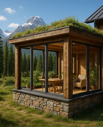 sustainable house — sunroom (alpine)