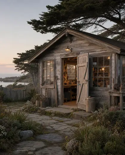 vintage backyard — workshop (coastal)
