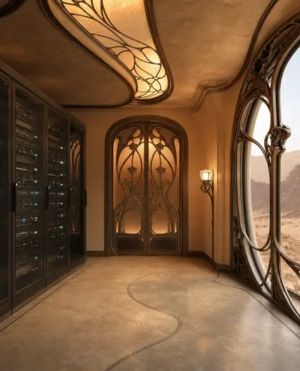 art nouveau theater — server room (desert)