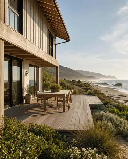 sustainable farmhouse — deck (beach)