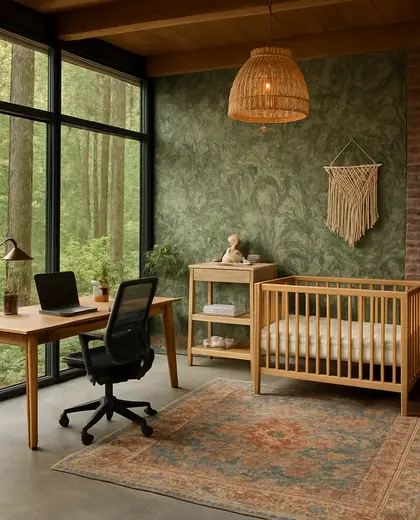 eclectic office space — nursery (forest)